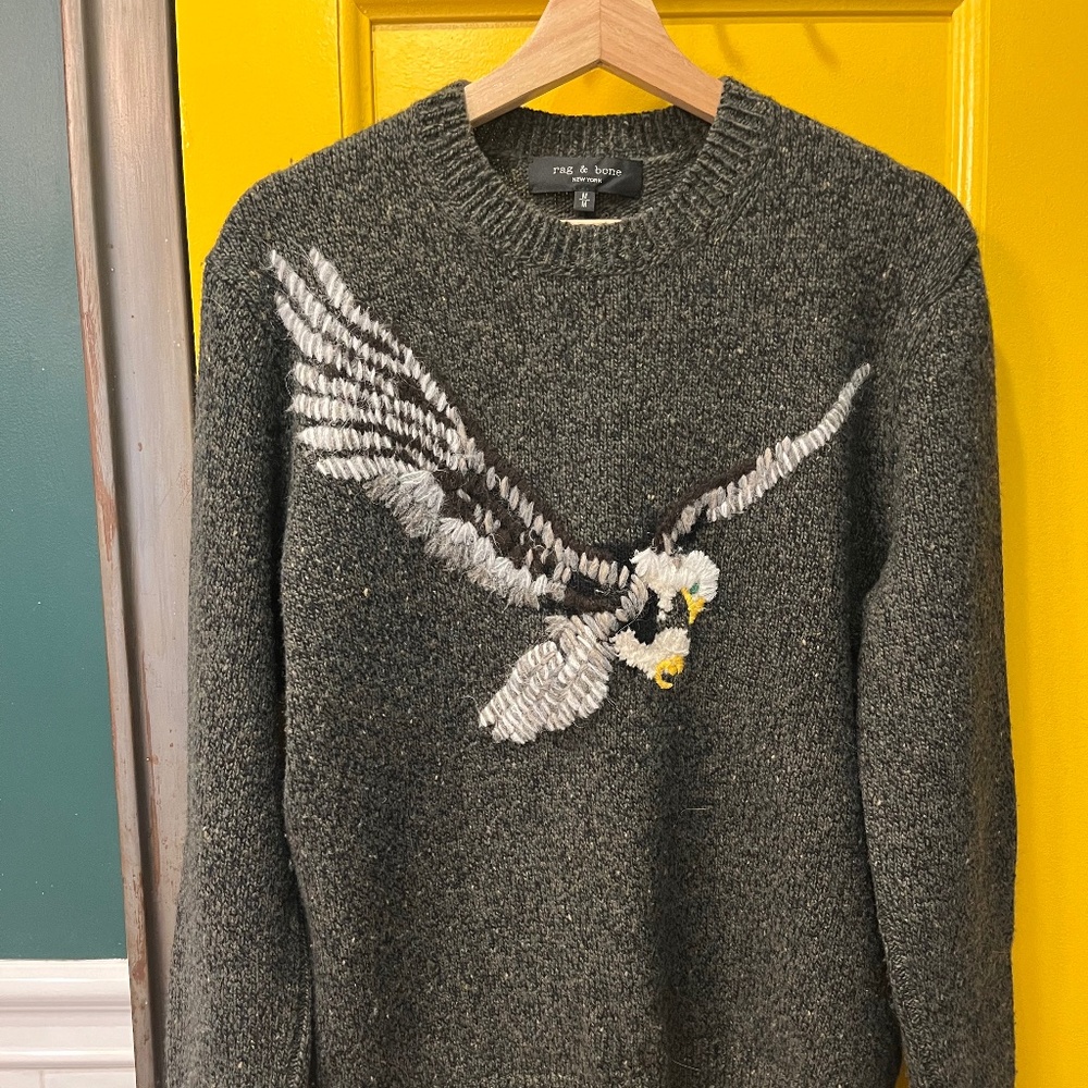 Rag and Bone Green Eagle Sweater Medium